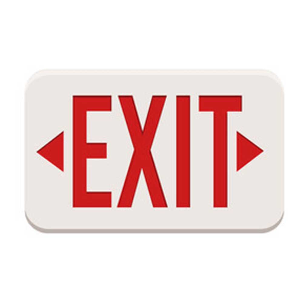 Exit Sign with Red Lights