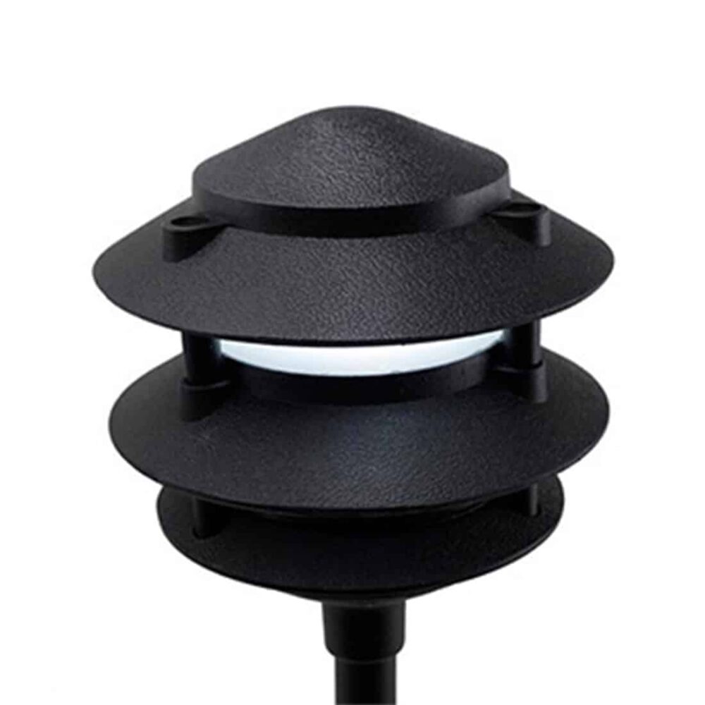 LED Outdoor 3-Tier Cast Aluminum Pagoda Light